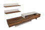 Hanah Home Nirvana Mueble de TV Blanco y Teca